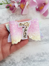 Load image into Gallery viewer, Rainbow Birthday Bow &amp; Badge
