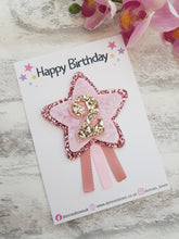 Load image into Gallery viewer, Dusky Pink Star Birthday Badge
