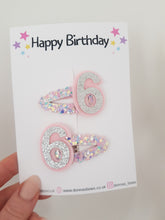 Load image into Gallery viewer, Sparkle Glitter Birthday Clip
