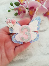 Load image into Gallery viewer, Butterfly Birthday Bow &amp; Badge
