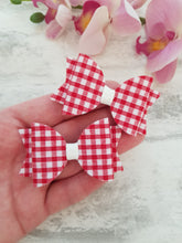 Load image into Gallery viewer, Red Gingham Pigtails
