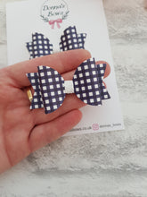 Load image into Gallery viewer, Navy Gingham Bows
