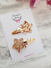 Load image into Gallery viewer, Rose Gold Star Clips
