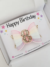 Load image into Gallery viewer, Rainbow Birthday Bow
