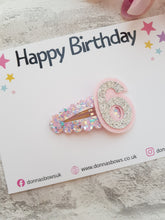 Load image into Gallery viewer, Sparkle Glitter Birthday Clip
