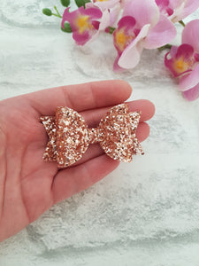 Rose Gold Glitter Bow