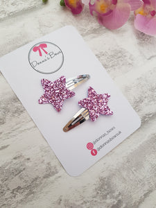 Lilac star clips