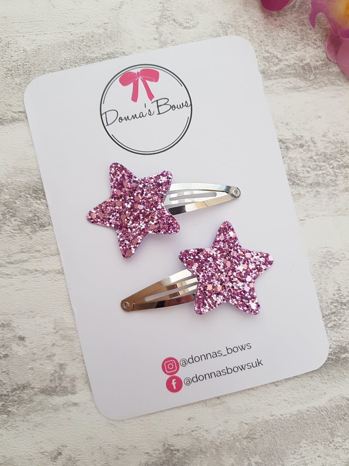 Lilac star clips