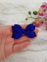 Load image into Gallery viewer, Royal Blue Velvet Pigtail Bows
