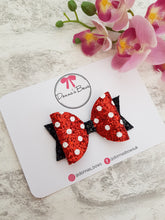 Load image into Gallery viewer, Red Polka Dot Minnie Bows
