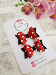 Red Polka Dot Minnie Bows