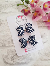 Load image into Gallery viewer, Navy Dotty Pigtails
