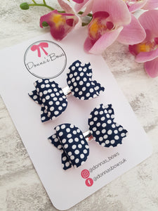 Navy Dotty Pigtails