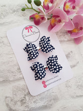 Load image into Gallery viewer, Navy Dotty Pigtails
