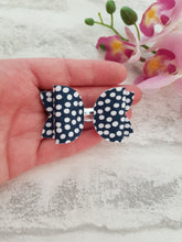 Load image into Gallery viewer, Navy Dotty Pigtails
