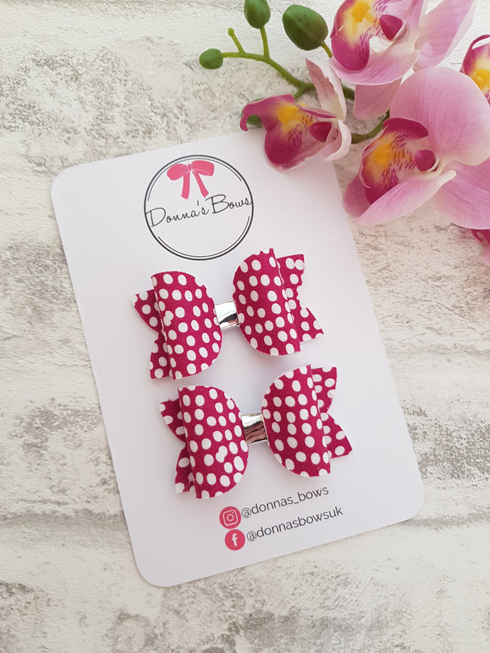 Magenta Dotty Pigtails