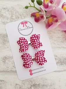 Magenta Dotty Pigtails