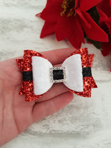 Santa's Belt Hairbow