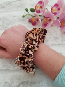 Velvet Animal Print Scrunchies