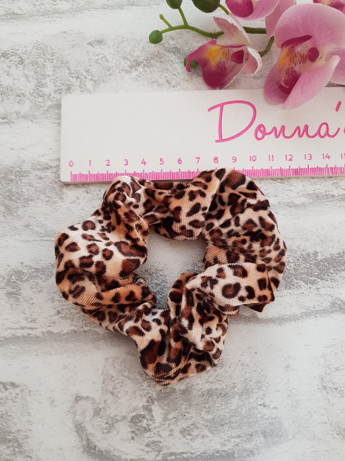 Velvet Animal Print Scrunchies