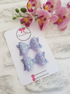 Lilac Glitter Bow