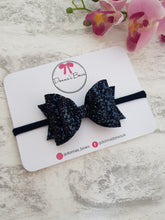 Load image into Gallery viewer, Navy Glitter Bow
