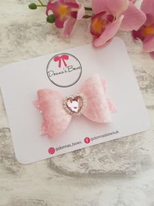 Pink Heart Bow