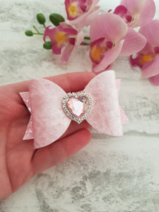 Pink Heart Bow