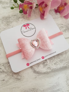 Pink Heart Bow