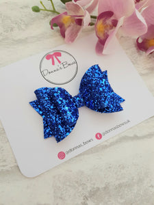 Royal Blue Glitter Bow