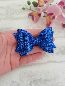 Royal Blue Glitter Bow