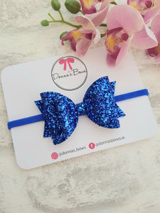 Royal Blue Glitter Bow