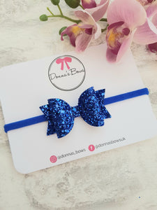 Royal Blue Glitter Bow