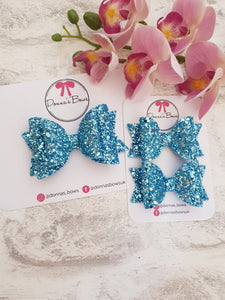 Blue Glitter Bow