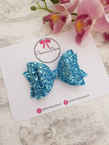 Blue Glitter Bow