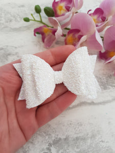 Iridescent White Bow