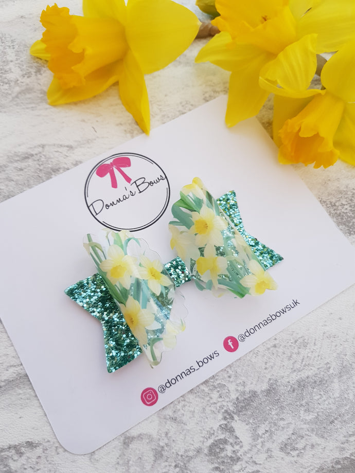 Transparent Daffodil Hairbows