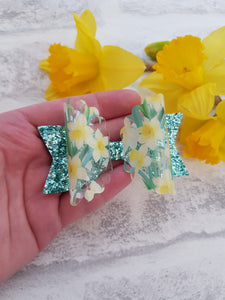 Transparent Daffodil Hairbows