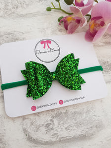 Green Glitter Bows