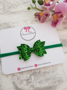 Green Glitter Bows