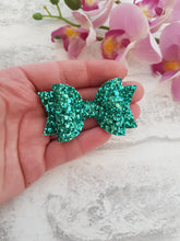 Load image into Gallery viewer, Teal Glitter Bow
