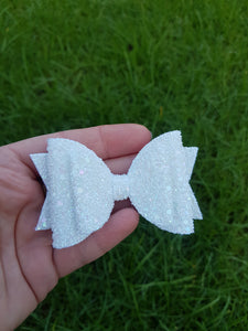 Iridescent White Bow