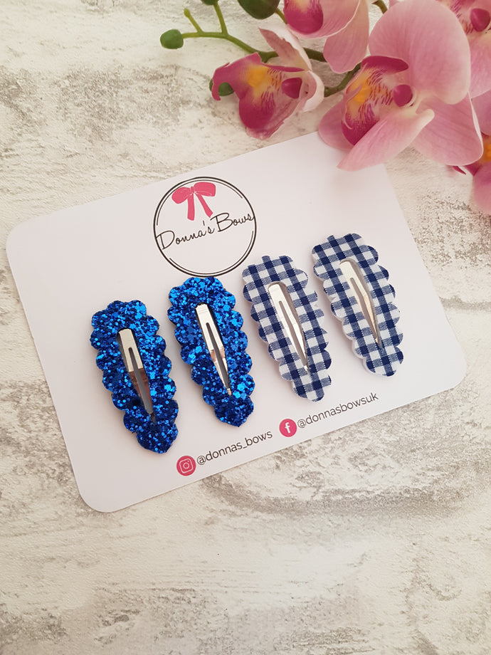 Royal Blue Snap Clip Set