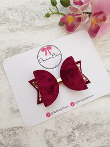 Burgundy Velvet Bow