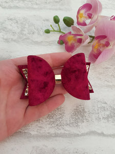 Burgundy Velvet Bow