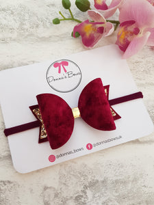 Burgundy Velvet Bow