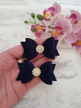 Load image into Gallery viewer, Navy Gem Pigtails
