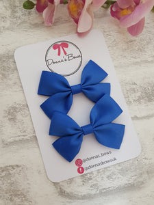 Royal Blue Ribbon Pigtails