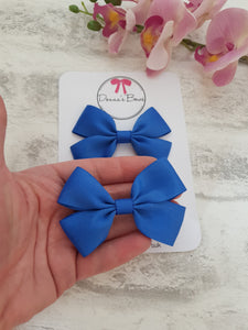 Royal Blue Ribbon Pigtails