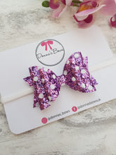 Load image into Gallery viewer, Purple Polka Dot Bow
